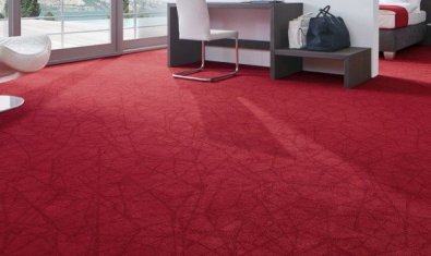 Mixtures in the fibre composition of hotel carpets
